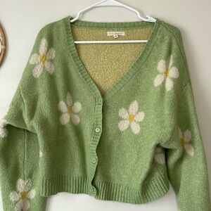 Green cardigan